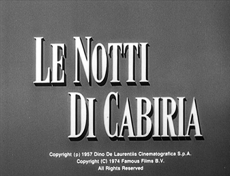 Nights Of Cabiria Dvd Giulietta Masina