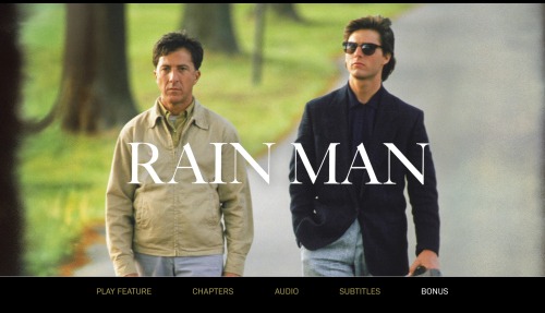 Blu-ray - Rain Man - Tom Cruise - Dustin Hofman - Seminovo