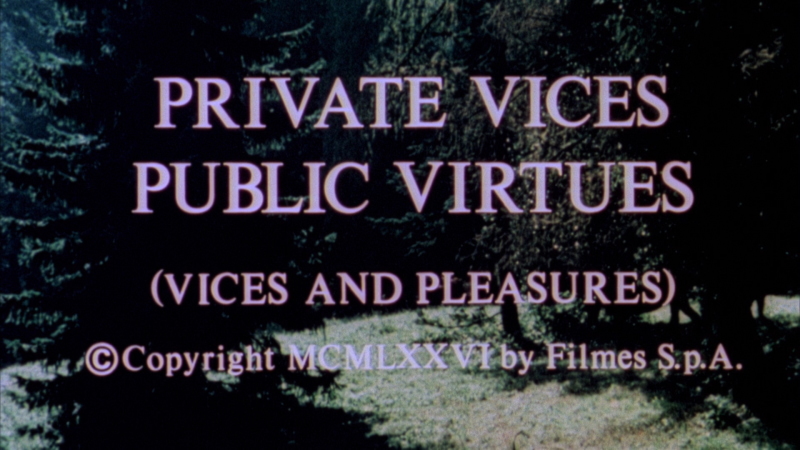 virtues Private vices 1976 public