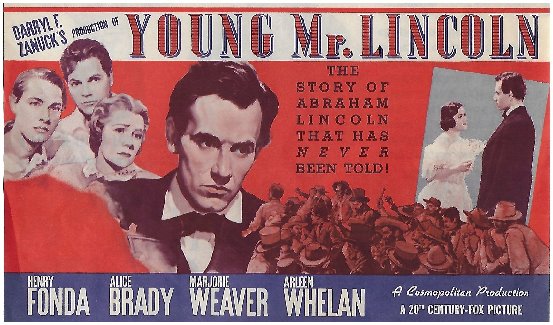Young Mr Lincoln Henry Fonda vintage movie poster